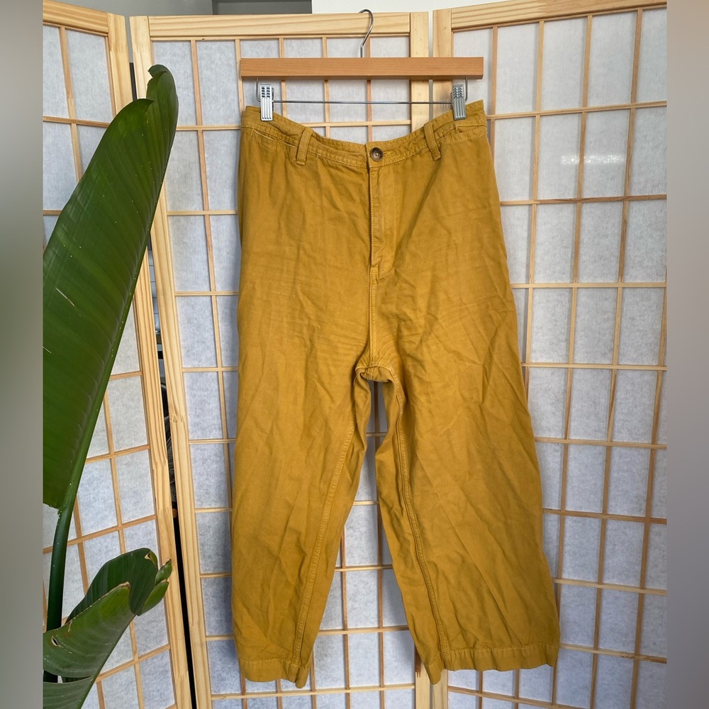 Vintage Yellow Flare Bottom Pants size 29